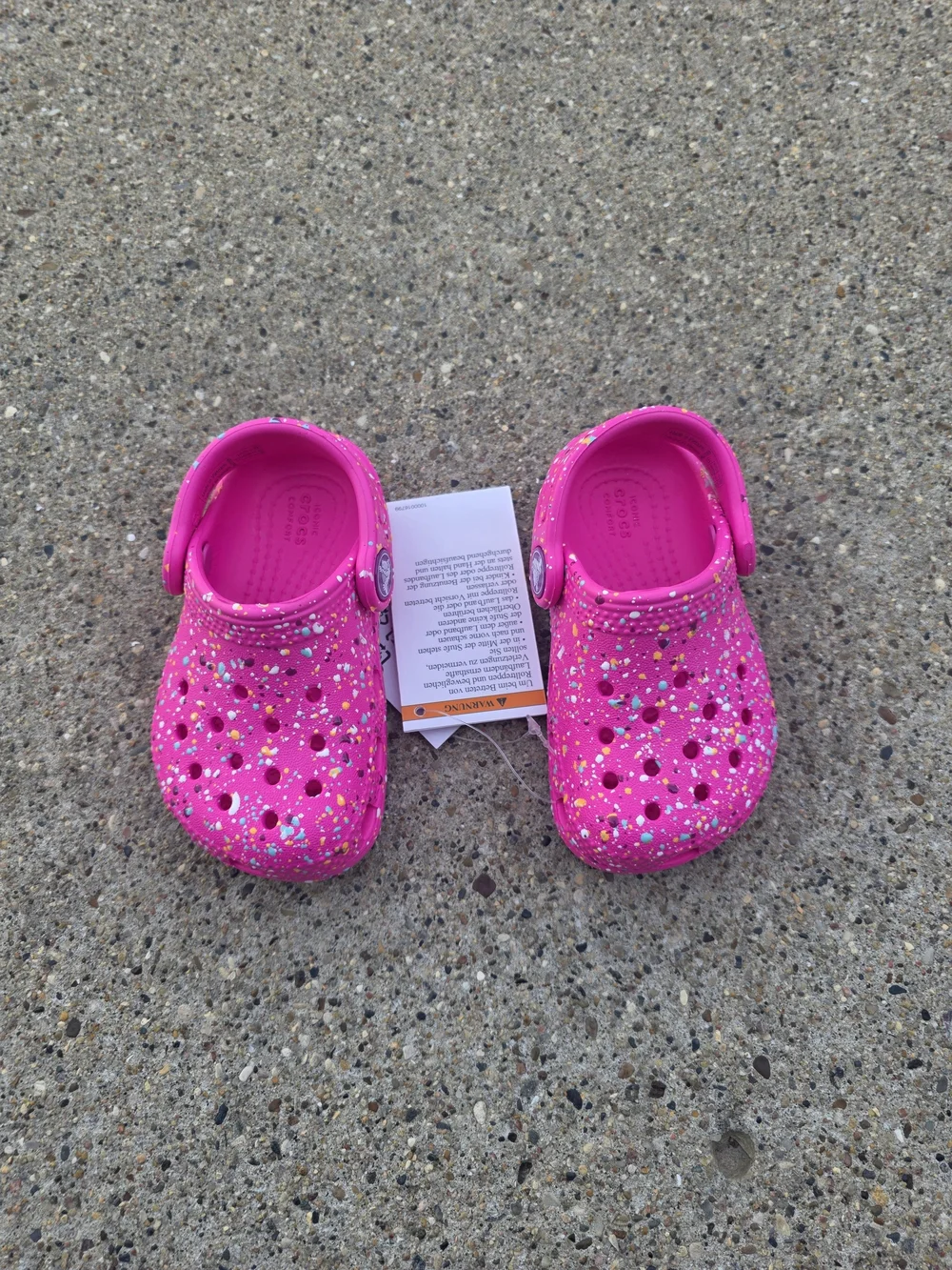 Kids Glitter Clog Shoes - Hot Pink Toddler Girls 5C